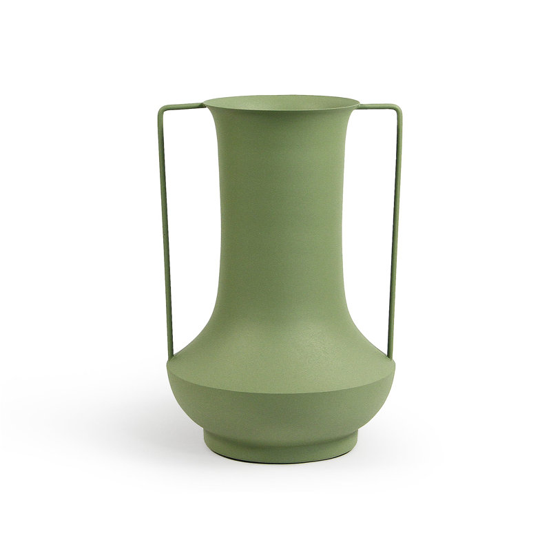 Duo Handle Vase, Green