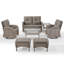 Cet élégant ensemble de conversation pour causeuse coulissante Willow Terrace transforme votre espace extérieur en une destination de vacances privée. Il comprend une causeuse coulissante, 2 chaises pivotantes classiques, une table d'appoint, 2 repose-pieds et une table basse. Son design vise à équilibrer le confort-120874597-102671561