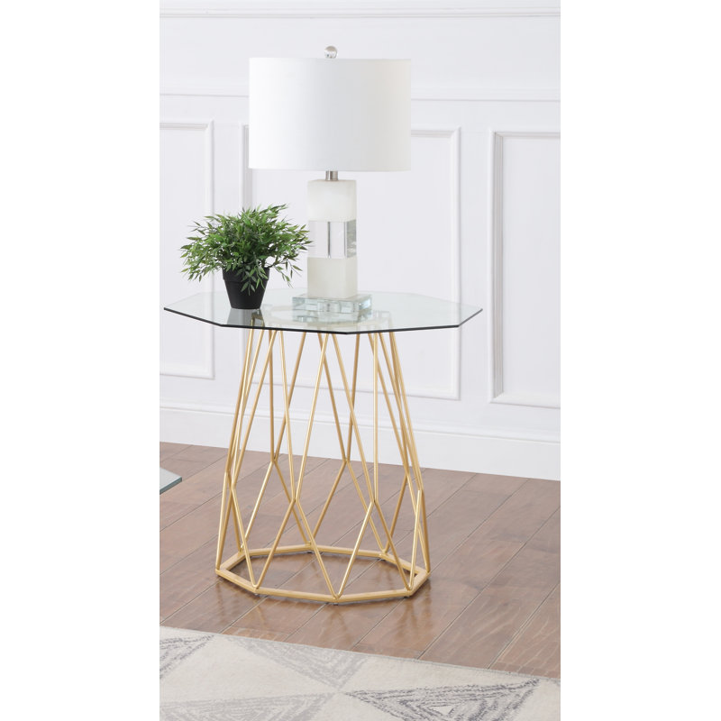 Ohl End Table, Gold