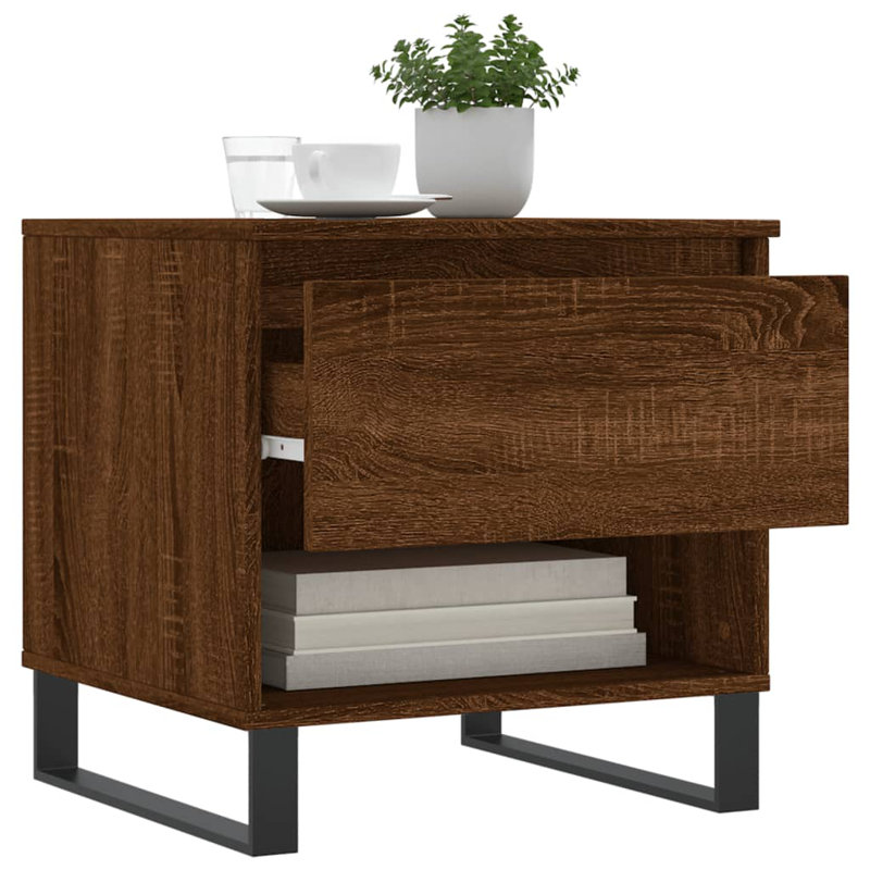 Sled Coffee Table with Storage, Brown Oak