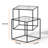 20.5'' tall Glass Frame End Table 2-Tier Glass Top Nesting Table