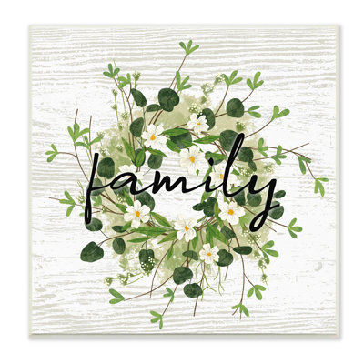 " Rustic Wreath Family Calligraphy Country Grain Pattern " by Ziwei Li