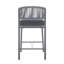Tabourets de bar à hauteur de comptoir en aluminium 28 po avec repose-pieds-2107185057