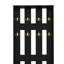 Modern Ribbed Hall Tree With Shoe Storage, Hallway Unit With Padded Bench, Hall Stand With 8 Gold Hooks-1597540496