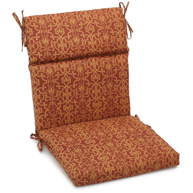 Outdoor Seat/Back Chair Cushion, 22 x 45, Freeport Stripe