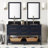 60" Robertson Double Bathroom Vanity Set with Rectangular Undermount Sinks-75247371-75247370-75247368