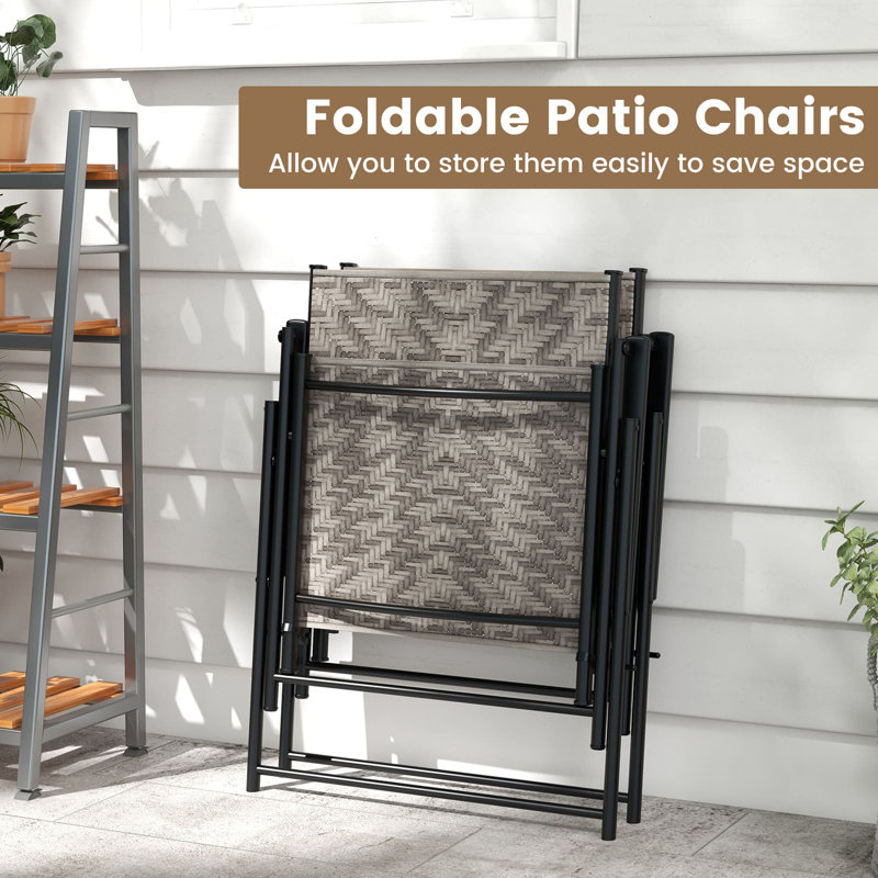 Foldable Outdoor Patio Dining Armchair