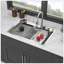 33" Drop In Waterfall Kitchen Sink - 33*22 Inch Single Bowl 16 Gauge Stainless Steel Ledge Workstation Kitchen Sinks With Pull-Out Faucet & Cup Washer