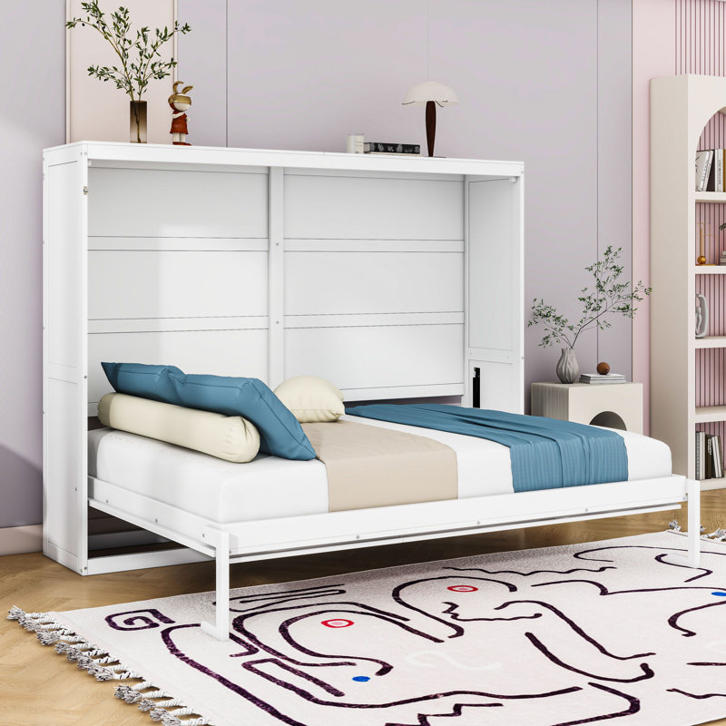 Lit escamotable Budhan, Blanc, Grand