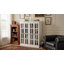 Armoire de rangement multimédia 4 portes en verre