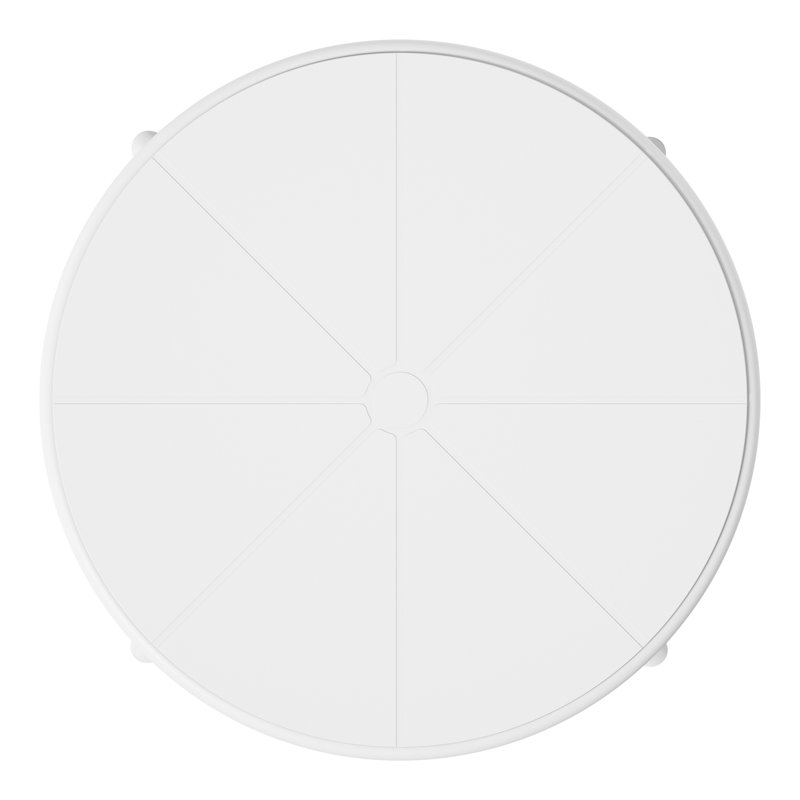 Outdoor Round Dining Table, White