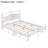 Modern Rustic Solid Wood Platform Bed with Durable Slat Support-437724207-437724200