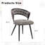 Ensemble de 2 chaises de salle à manger en velours avec pieds-1393616489