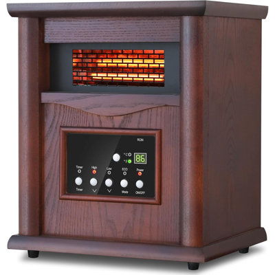 Chaufferette infrarouge électrique Airo Comfort - Chaufferette à quartz 1500W pour l'intérieur avec télécommande en noir