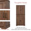 Armoire de rangement 71 pouces à texture de style campagnard en relief, idéale pour les cuisines et les salles à manger-1470858671