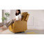 Fauteuil inclinable pivotant en similicuir McGuffey avec base en métal-1231533749