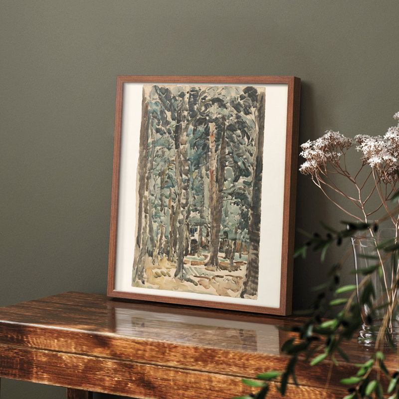 "Vintage Landscape CCxxxi" sur, Noyer, H 14 po x l 11 po
