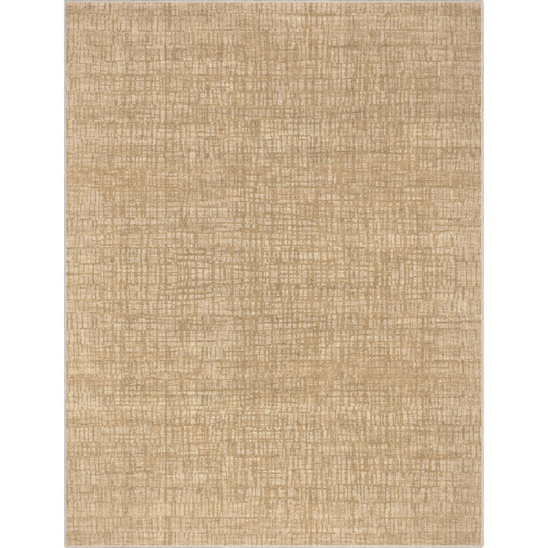 Tapis beige à motif géométrique moderne Nuzzo Nightscape, Rectangle 9 pi 10 po x 13 pi