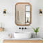 Armoire murale en bois avec miroir