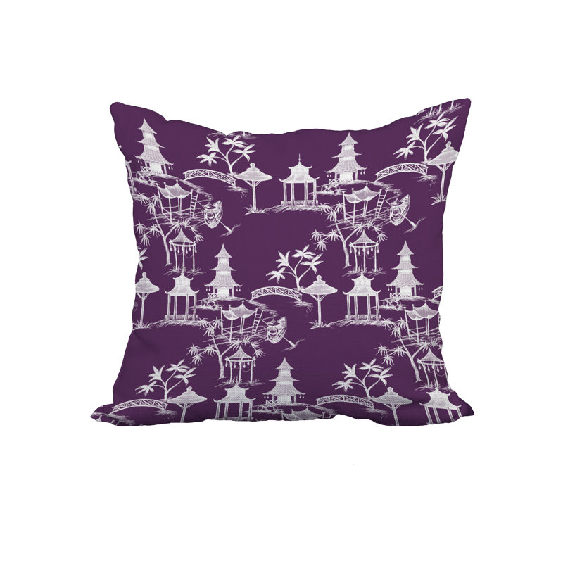 Coussin Osbaldo, 20 po x 20 po, Mauve
