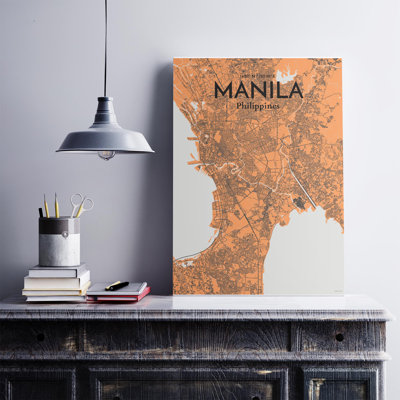 Manille, carte de la ville, impression