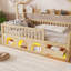 Cadre de lit simple pour enfant, lit pour enfant en bois avec garde-corps de sécurité et rangement sous le lit-783193895
