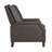 Dark Brown Push Back Reclining Chair, Solid Wood, Foam Padding Seat Wood Frame Seat, Upholstery, Metal Reinforced-316193829