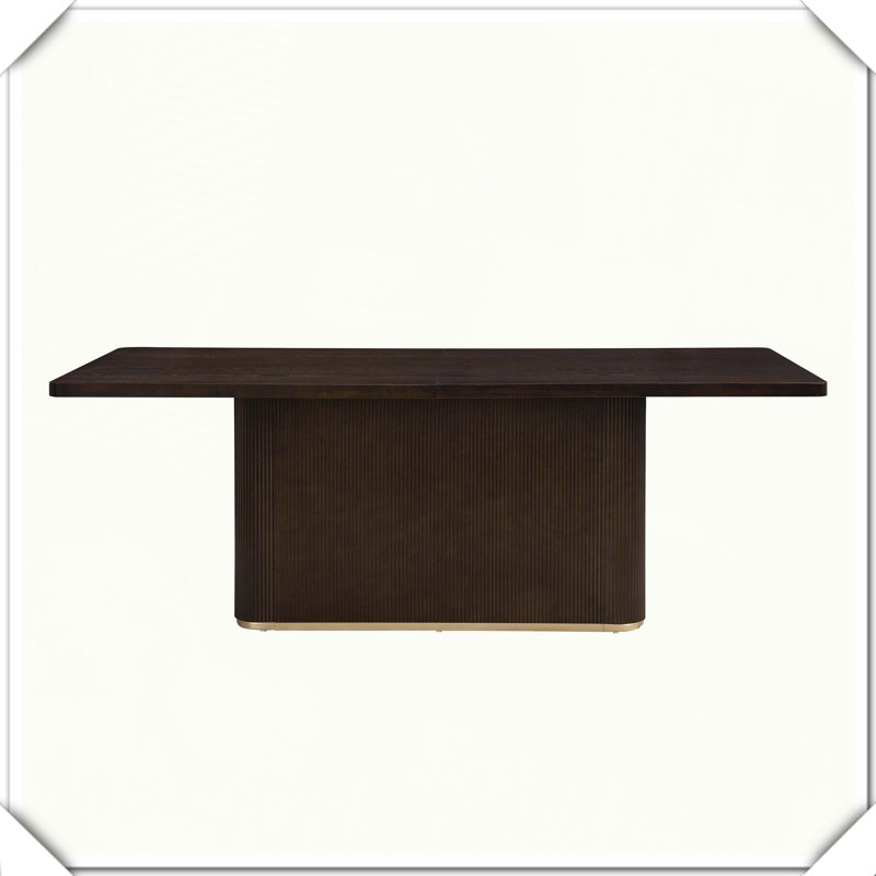 Dark Brown Rectangular Dining Table Sturdy Durable Practical, Dark Brown