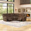 Canapé modulaire inclinable manuel en faux cuir Manasas 3 pièces de 97,8 po de largeur-96677590