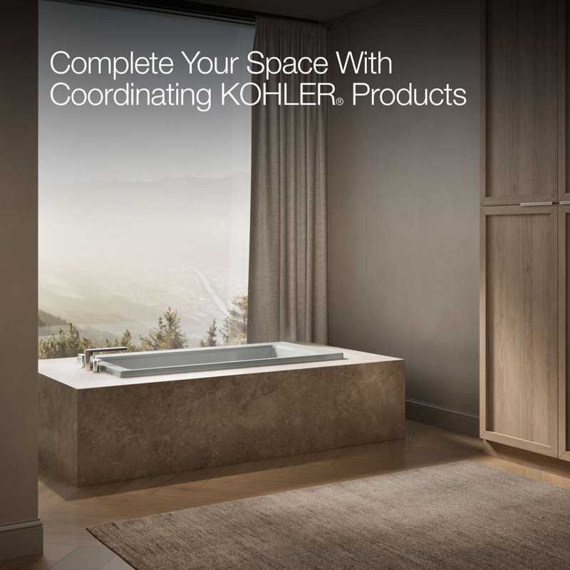 Archer 60" x 30" Soaking Bathtub, Ice Gray