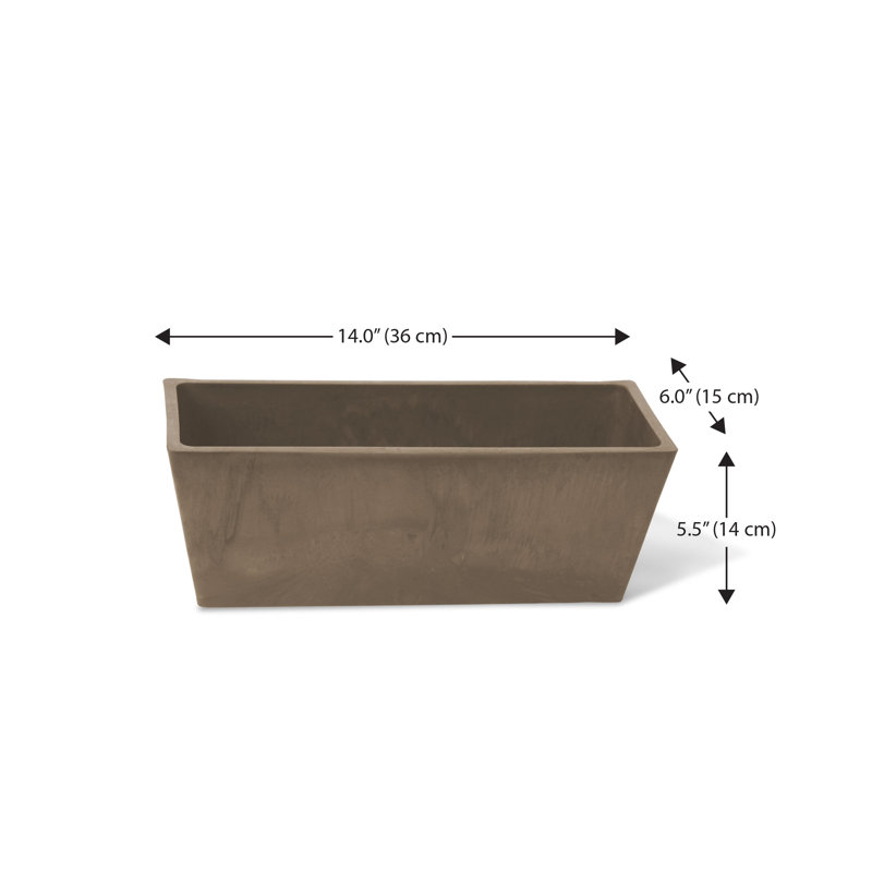 Cara Windowsill Planter Box Set, Taupe