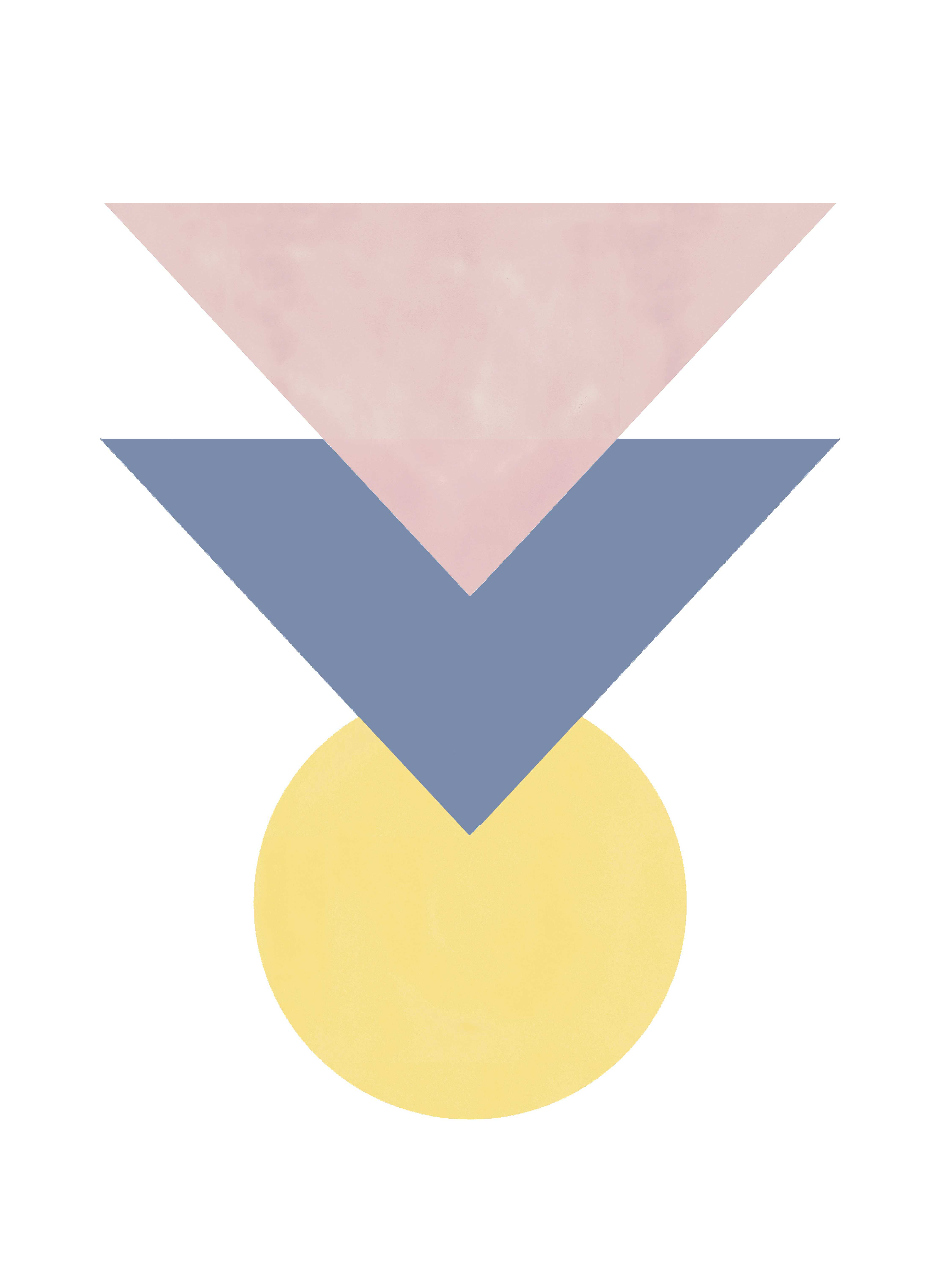 George Oliver Geometirc Shapes Recolored - peinture sur toile tendue ...
