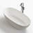 63" Stone Resin Freestanding Bathtub, Elegant Oval Stand Alone Soaking Tubs, Solid Surface Bathtub With Drain & Integrated Slotted Overflow Matte White-120328369