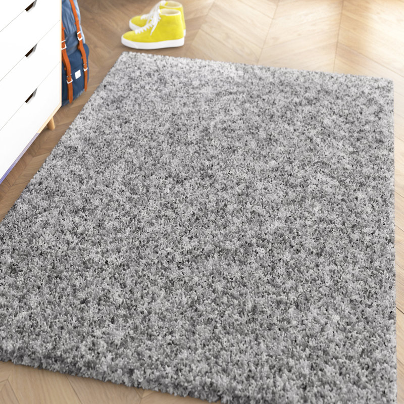 Adamell Solid Colour Shag Area Rug, Rectangle 160 x 230cm
