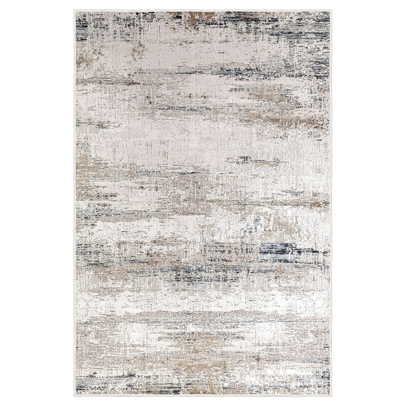Stylish Woven Carpet, 5.2 x 7.5 Feet | 100% Polyester, 0.3 in Pile Height, Antibacterial, Non-Slip PVC Dot Underside | Machine Washable, 3D Digital Print | Perfect for Living Room, Bedroom & Home Décor
