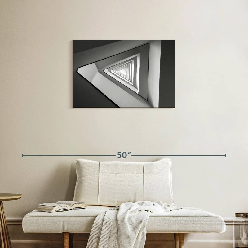 Lilie triangles gris infinis, H 20 po x l 30 po
