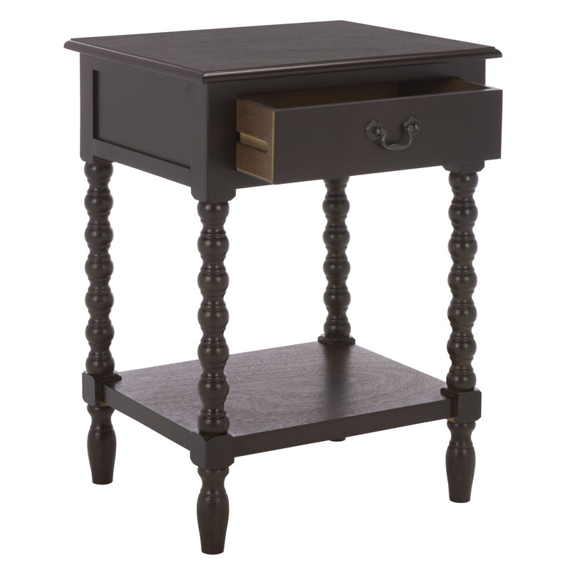 Table de bout avec rangement, Chocolat noir