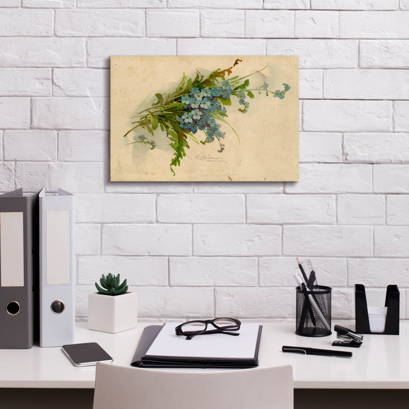 Epic Graffiti 'Forget-me-not'  by Art Licencing Studio Canvas Wall Art, 60" x 40", H 12 po x l 18 po x P 0,75 po