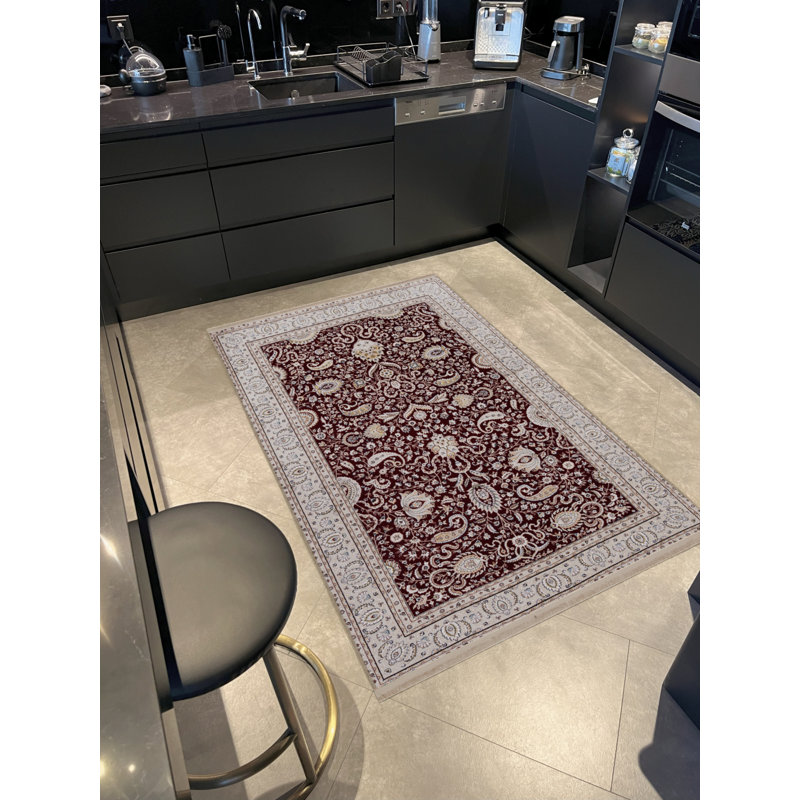 Tapis rectangulaire Vontae, Tapis de couloir 3 pi 4 po x 9 pi 11 po