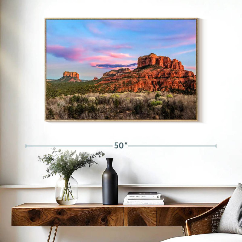 Sedona Rock Formations, Cadre flottant en bois naturel, 40 po x 27 po