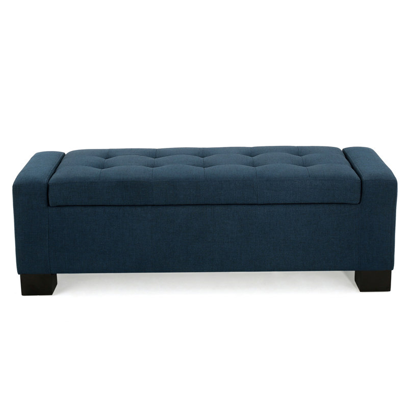 Elegant Storage Bench,A Perfect Blend of Minimalist Design and Practical Functionality, Navy Blue