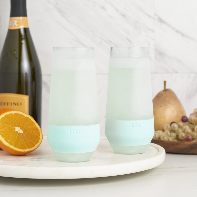 Champagne FREEZE Cooling Cups, Aqua