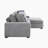 Odesser 115"W 3-Piece Chenille Sectional Sofa Sleeper with Chaise and Ottoman-1065647964-1065647967