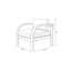 Ensemble de sièges de patio en bois 3 pièces Hermes