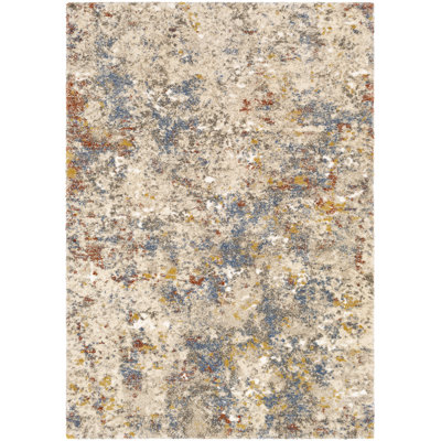Tapis beige / bleu Bartol