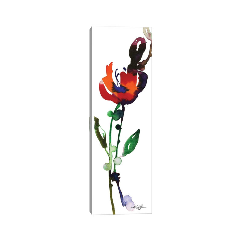 Flower Zen VIII by Kathy Morton Stanion - Wrapped Canvas Panoramic Painting, 30.48 cm H x 91.44 cm W x 1.91 cm D