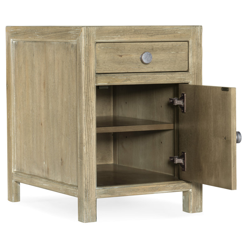 Surfrider End Table with Storage, Natural