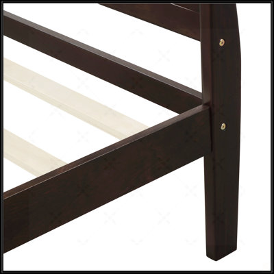 Lit plateforme avec base de lit en bois et lit-bateau