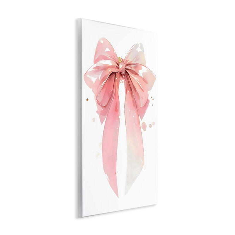 Plaque murale moderne et élégante avec un nœud rose, design by Creative Studio, H 15 po x l 10 po