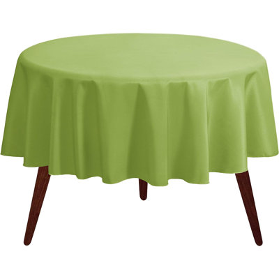 Ambee Round No Pattern Polyester Tablecloth